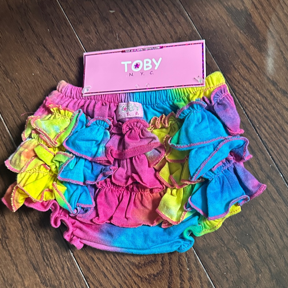 Toby N.Y.C. Kids Tie-Dye Ruffle Bloomers - Multicolor